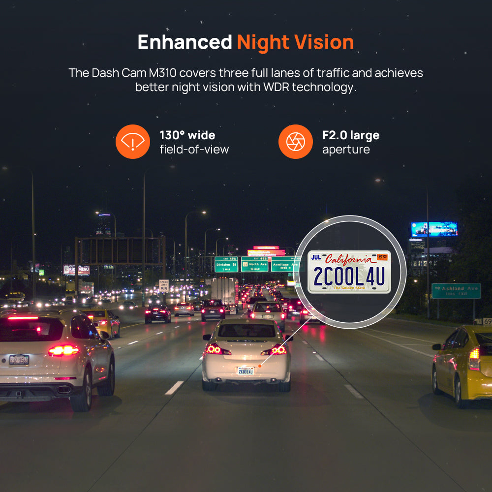 70mai Dash Cam M310 2K QHD FOV 130 Voice Control Pengawasan Parkir 24 Jam Dashcam Mobil