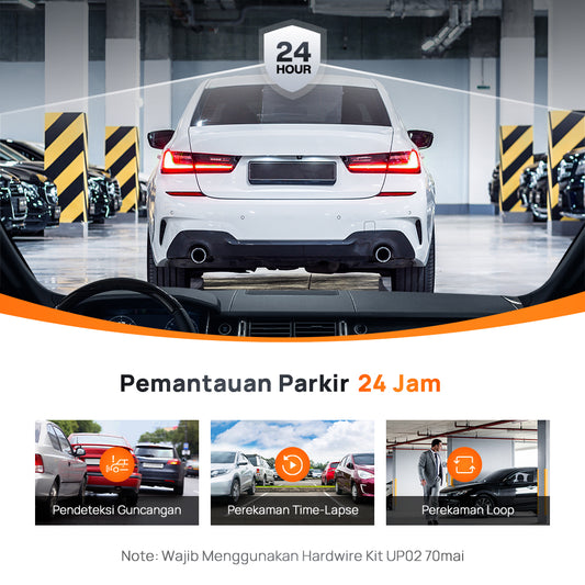 70mai Dash Cam A200 Set Dual-Channel 1080P HDR Fov 130 70mai Night Owl Vision Dashcam Mobil