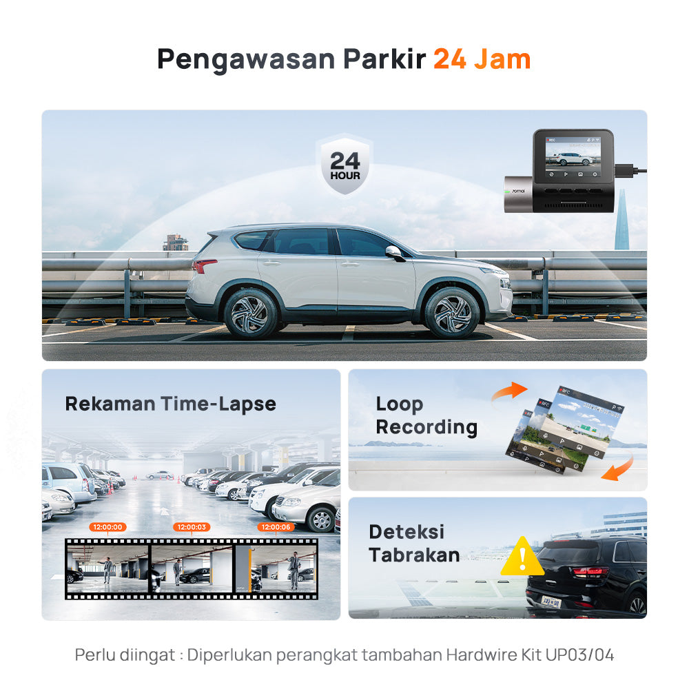 70mai Dash Cam A510 Set Sony Starvis 2 4G Live Control GPS HDR Front 1944P Rear 1080P Dashcam Mobil
