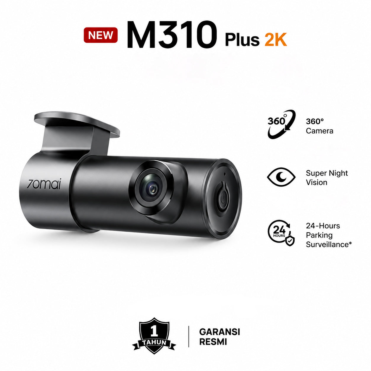 70mai M310 Plus 2K Dash Cam Night Vision WiFi Parkir 24 Jam
